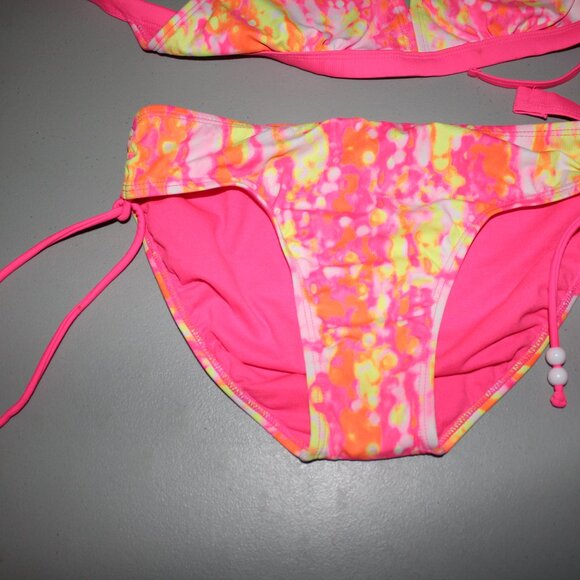 Multi Color 2 Pcs justice Bikini Swimsuit Size 18 New - Picture 3 of 7